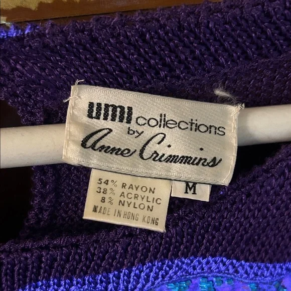 Vibrant Purple Women's Crew Neck Sweater - Picture 2 of 4